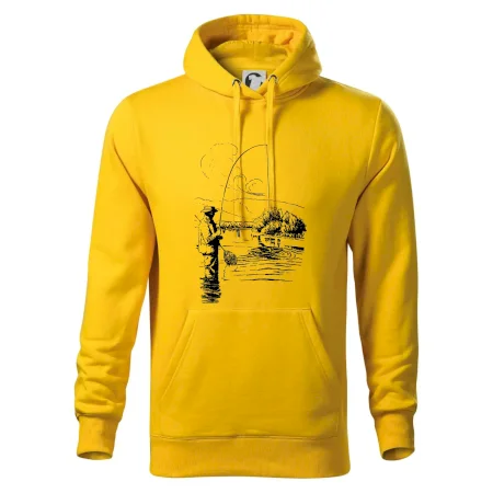 Kreslený rybár s podberákom