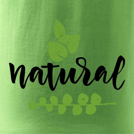 Natural - nápis v listoch