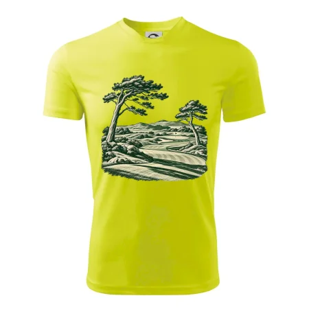 Golfové hřiště v retro rytině