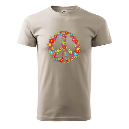Peace symbol červené kvety