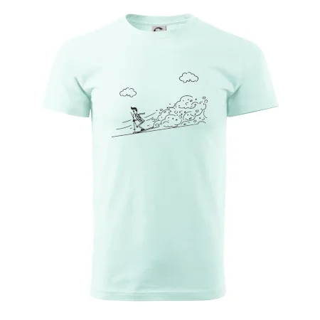 Kreslený lyžiar na horách