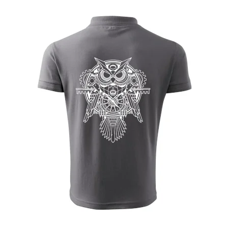 Steampunk sova čiernobiela