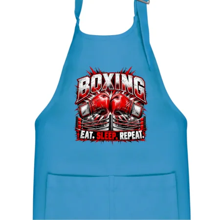 Boxerské rukavice v ringu eat sleep repeat