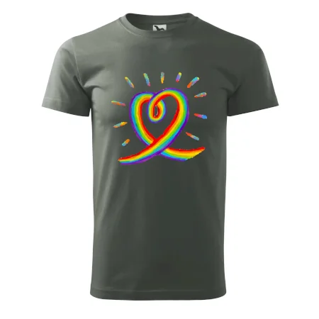 Srdce pride dúha kreslená