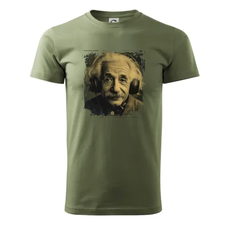 Albert Einstein so slúchadlami
