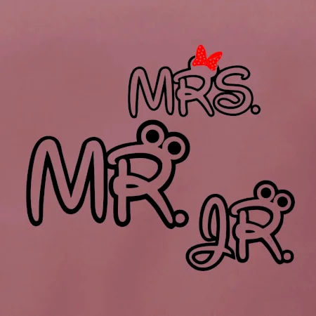 Mr, Mrs a Jr rodinná trička
