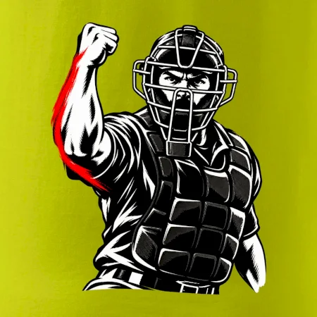 Baseballový rozhodčí signalizuje strike