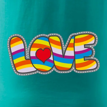 Love nápis dúhový