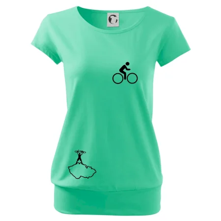 Mapa ČR + kolo na prsu