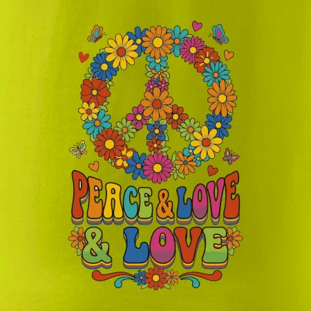 Peace and love - na výšku s květy
