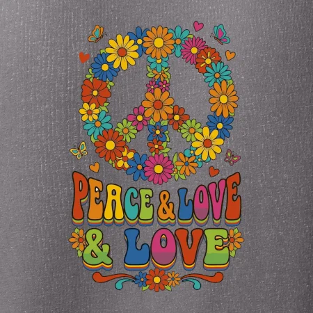 Peace and love - na výšku s květy