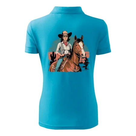 Cowgirl vintage na koni