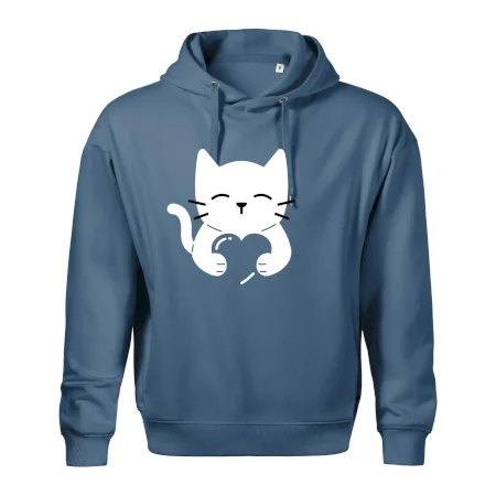 Mačka drží srdce