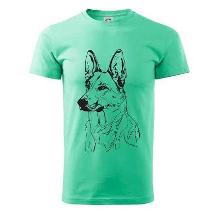 Nemecký ovčiak čierna kresba