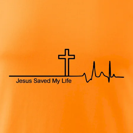 Jesus Saved My Life kríž ekg