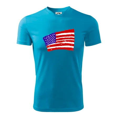 Americká vlajka ohnutá