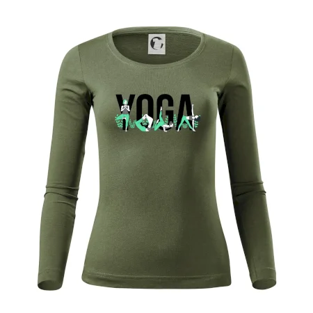 Yoga nápis farebný