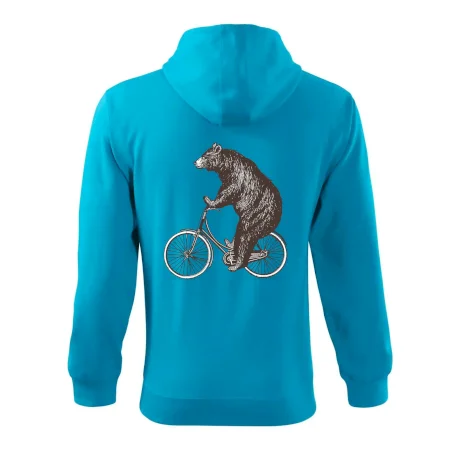 Medveď na bicykli