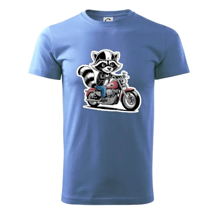 Mýval na motorke kreslený