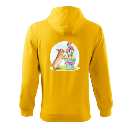 Veľkonočný zajačik tulipány