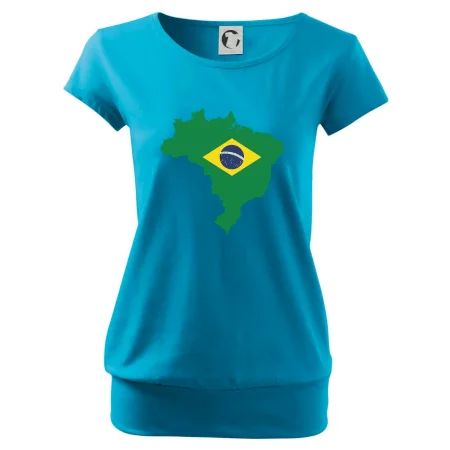 Brazília vlajka v mape