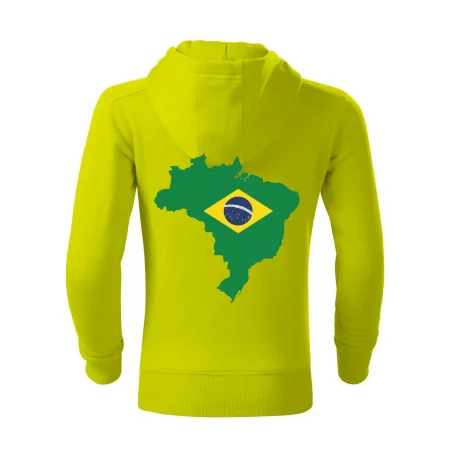 Brazília vlajka v mape