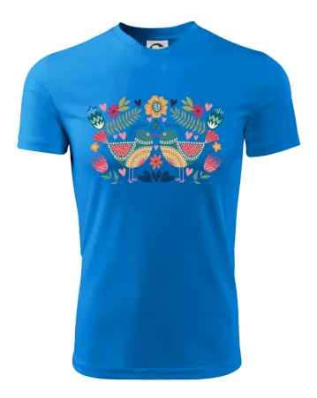 Folklór - dva farebné vtáčiky