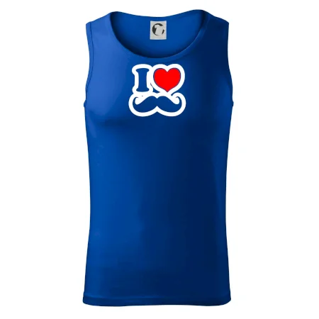 i love mustache - obrys