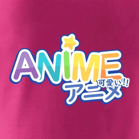 Anime nápis dúhový