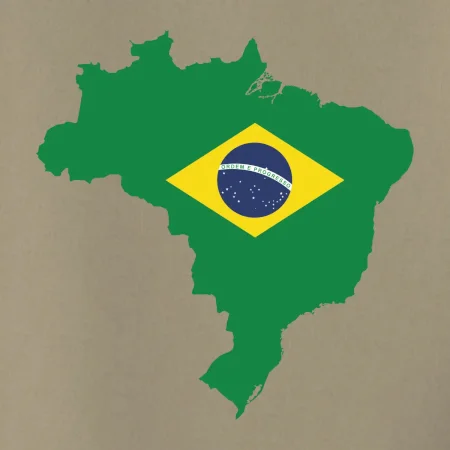 Brazília vlajka v mape