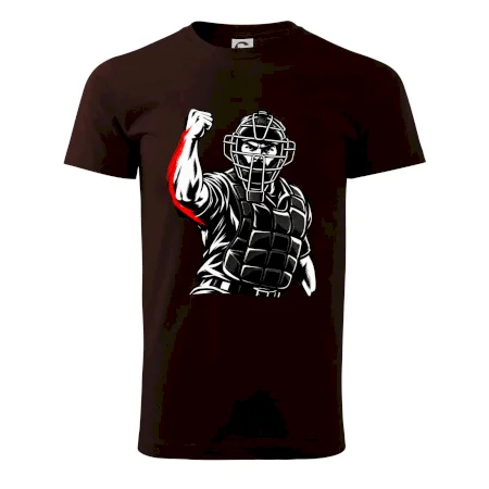 Baseballový rozhodčí signalizuje strike