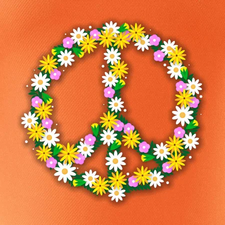 Peace symbol margaréty
