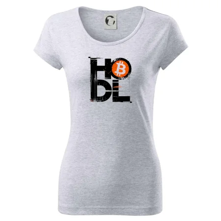 Hodl velký nápis a logo BTC