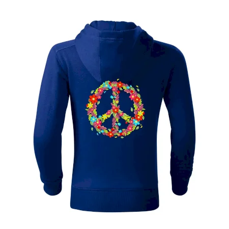 Peace symbol červené kvety