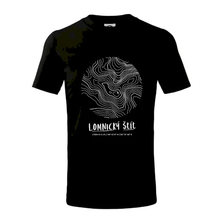 Lomnický štít - vrstevnice v kruhu