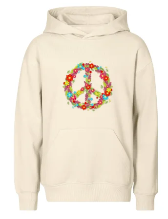 Peace symbol červené kvety