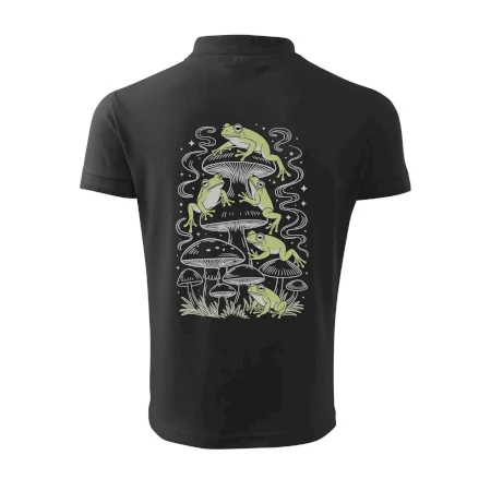 Goblincore frogs and various mushrooms