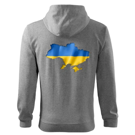 Ukrajina vlajka mapa