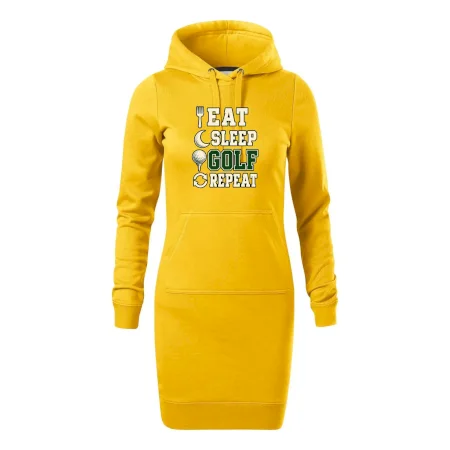 Eat sleep golf repeat typografie