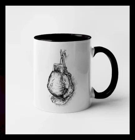 Boxerské rukavice kreslené na výšku