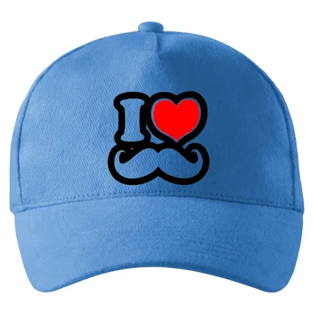 i love mustache - obrys
