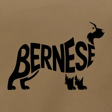 Bernese Mountain Dog nápis v tele