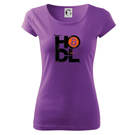 Hodl velký nápis a logo BTC