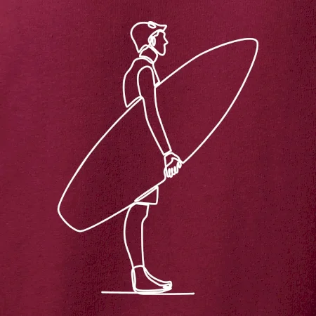 Surfer stojaci jedným ťahom