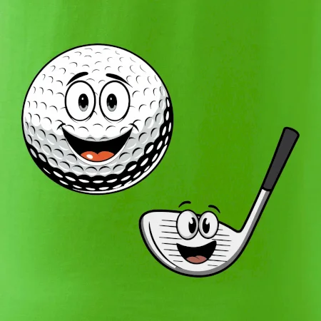 Parové tričko - Golfová palica a loptička