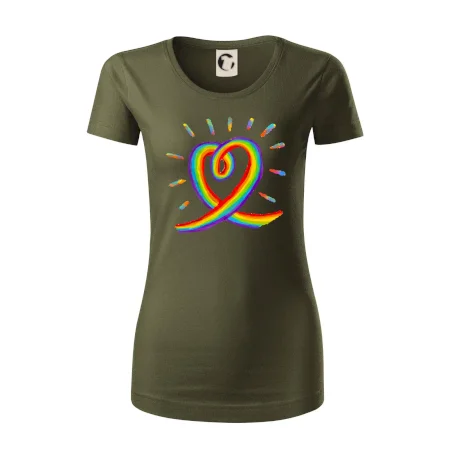 Srdce pride dúha kreslená