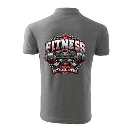 Fitness činka a závažia eat sleep repeat