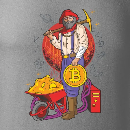 Baník ťaží Bitcoiny
