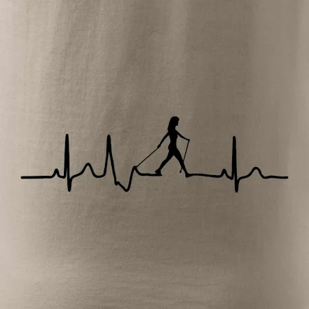 EKG nordic walking žena