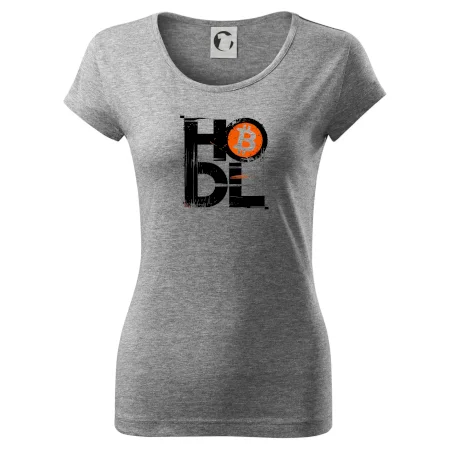Hodl velký nápis a logo BTC